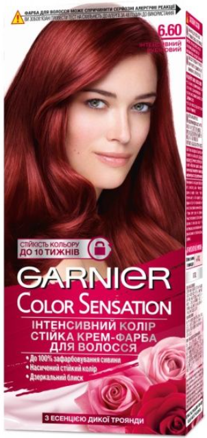 Фарба для волосся Garnier Color Sensation 6.60 Інтенсивний рубіновий