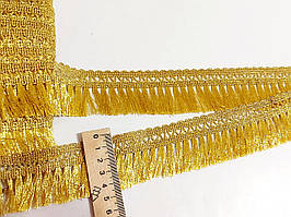 Бахрома золото люрекс Зіг-Заг 4 см. , бахрома золота