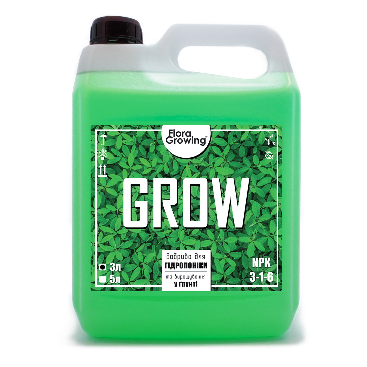 3 л Grow - компонент добрив для гідропоніки та ґрунту | аналог GHE/TerraAquatica