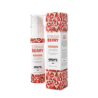 Масажна олія EXSENS Strawberry 50мл розігріває, без цукру, без парабенів, їстівна SO2359