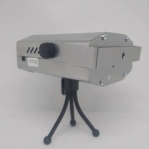 Лазерний проєктор, стробоскоп, диско лазер UKC HJ08 4 в 1 з триногою Сірий 4053