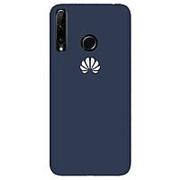 Чехол Silicone case Premium для Huawei P40 Lite E/Y7P Dark Blue (08) темно синий