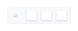 Рамка 4-постова для 1-сенсорного вимикача та трьох розеток (1-0-0-0) LIVOLO, загартоване скло, біла, 294×80 мм, фото 2