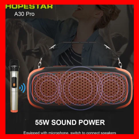 Портативна бездротова Bluetooth-колонка Hopestar A30 PRO з мікрофоном