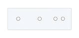 Рамка 3-постова для двох 1-сенсорних та одного 2-сенсорного вимикачів (1-1-2) LIVOLO, загартоване скло, біла,, фото 2
