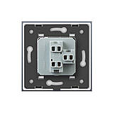 Одноклавішний прохідний вимикач Livolo золото скло (VL-C7K1S-13), фото 5