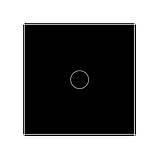 Сенсорна кнопка 1 сенсор Сухий контакт Livolo чорний скло (VL-C701IH-12), фото 3