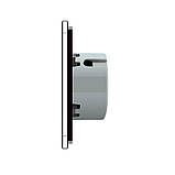 Сенсорний вимикач 6 сенсорів (2-2-2) Livolo чорний скло (VL-C702/C702/C702-12), фото 3