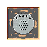 Безконтактний вимикач 1 сенсор Livolo золото скло (VL-C701-PRO-13), фото 5