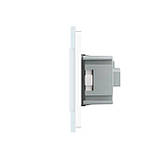 Розумний сенсорний ZigBee вимикач 1 сенсор 3 розетки Livolo білий скло (VL-C701Z/C7C3EU-11), фото 3