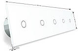 Розумний сенсорний ZigBee вимикач 5 сенсорів (1-1-1-1-1) Livolo білий скло (VL-C705Z-11), фото 5