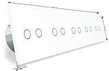 Розумний сенсорний ZigBee вимикач 10 сенсорів (2-2-2-2-2) Livolo білий скло (VL-C710Z-11), фото 5