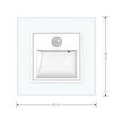 Cвітильник автоматичний для сходів підлоги датчик руху темряви, білий, 2700K, 220В, 0.35Вт, огляд 120°,, фото 7