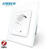 Розумна розетка ZigBee з заземленням Livolo білий (704000811), фото 3