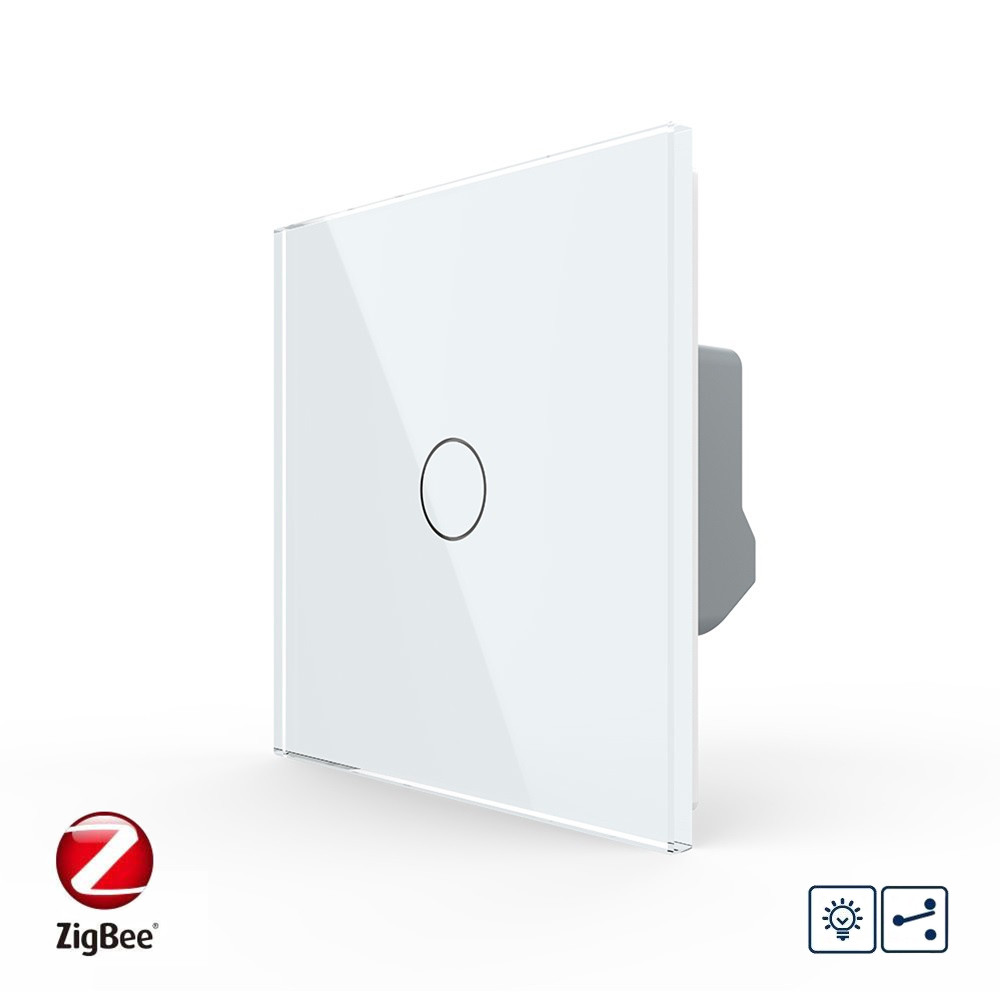 Розумний сенсорний прохідний диммер Livolo білий ZigBee (VL-C7FC1SD1Z-2GWP)