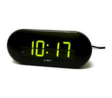 Годинник 711/2 від мережі зелений підсвітка