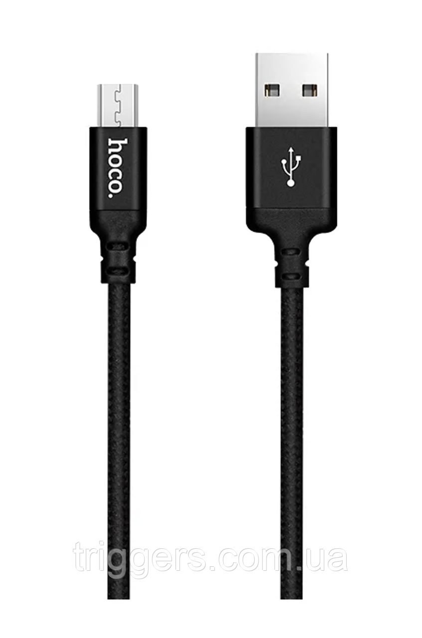 Кабель HOCO microUSB X14 Times Speed 1.0m Black - фото 1 - id-p1560582431