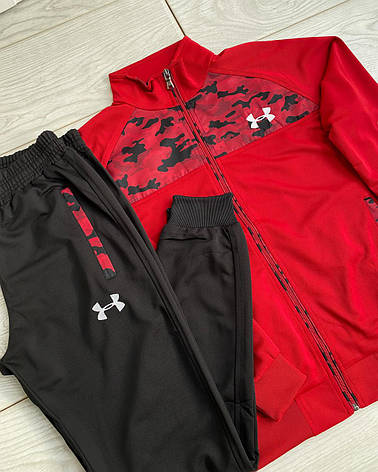 Чоловічий спортивний костюм Under Armour Андер Армор червоно-чорний камуфляж Туреччина, фото 1