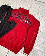 Чоловічий спортивний костюм Under Armour Андер Армор червоно-чорний камуфляж Туреччина, фото 3