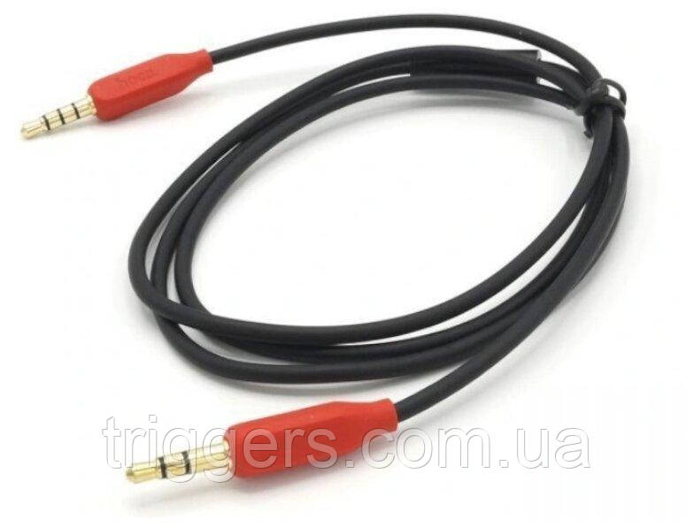 AUX кабель HOCO UPA12 (2 Plug with mic) Black
