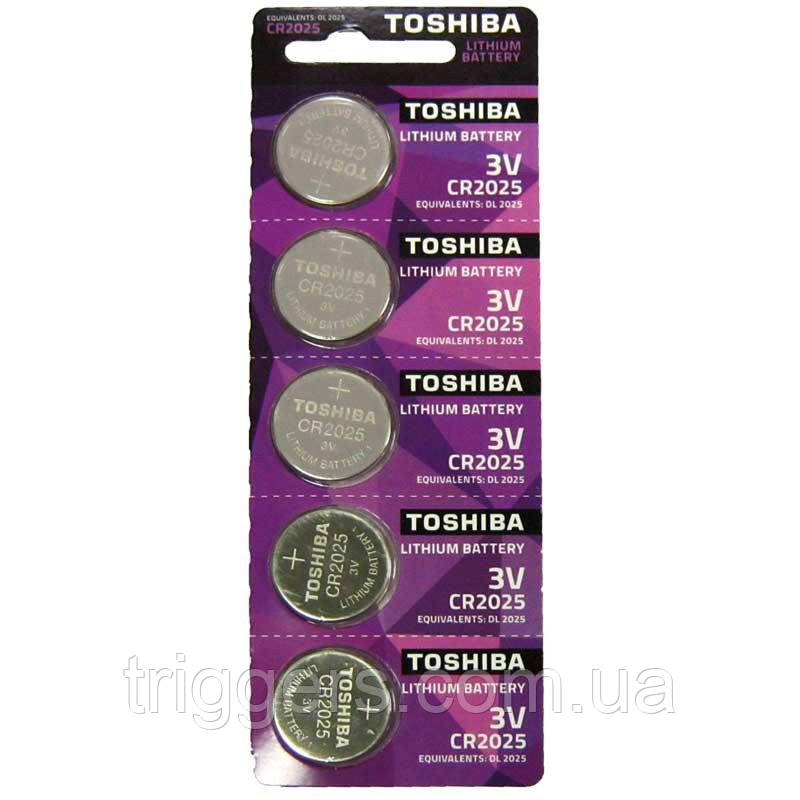 Батарейки 5 шт. Toshiba CR2025, фото 1