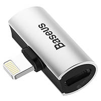 Перехідник Baseus L46 Lightning (1 Male / 2 Female) Black-Silver 12436