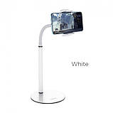 Настільний тримач Hoco PH28 Soaring metal desktop stand 4,7-7" White, фото 4
