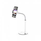 Настільний тримач Hoco PH28 Soaring metal desktop stand 4,7-7" White, фото 5