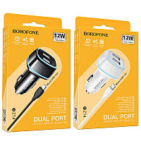 АЗУ BOROFONE BZ14 Max 2USB/2.4A+ Cable Micro black