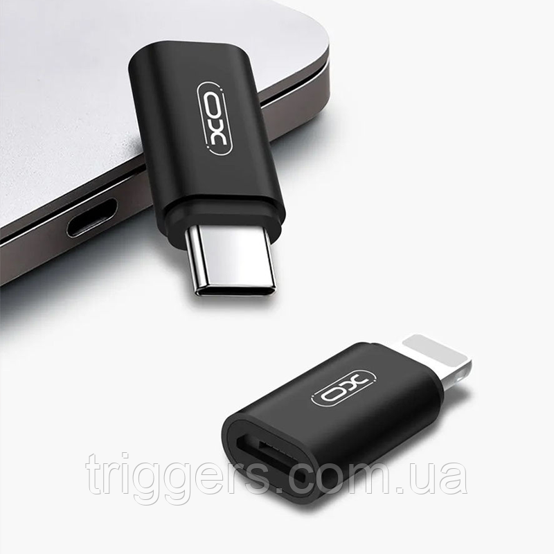 Перехідник XO NB130 microUSB to lightning Black