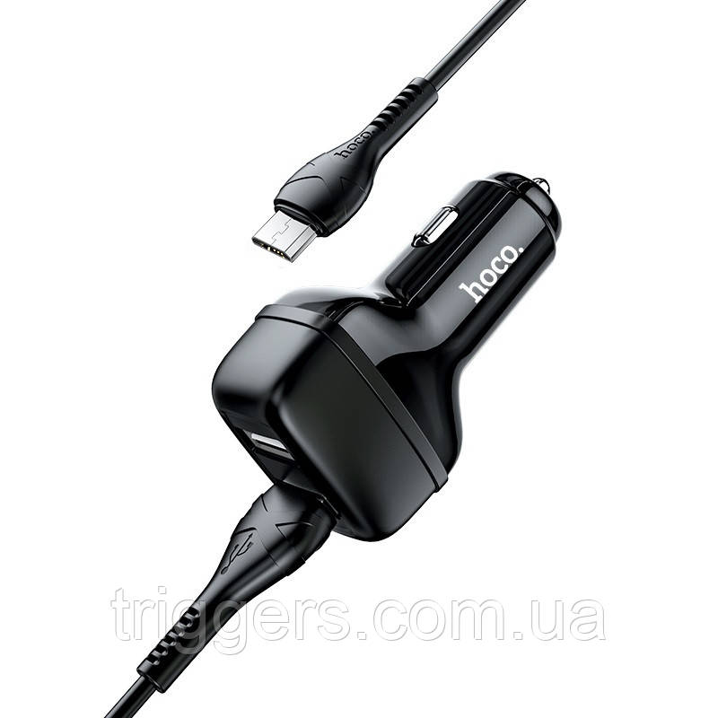 АЗУ HOCO Z36 Leader 2USB/2,4A Micro Black