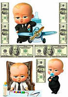 Вафельна картинка на торт Бос молокосос А4 (p0632)