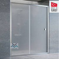 Душові двері в нішу Shower SD-130 130x190 розсувні двері для душу матове безпечне скло 6 мм
