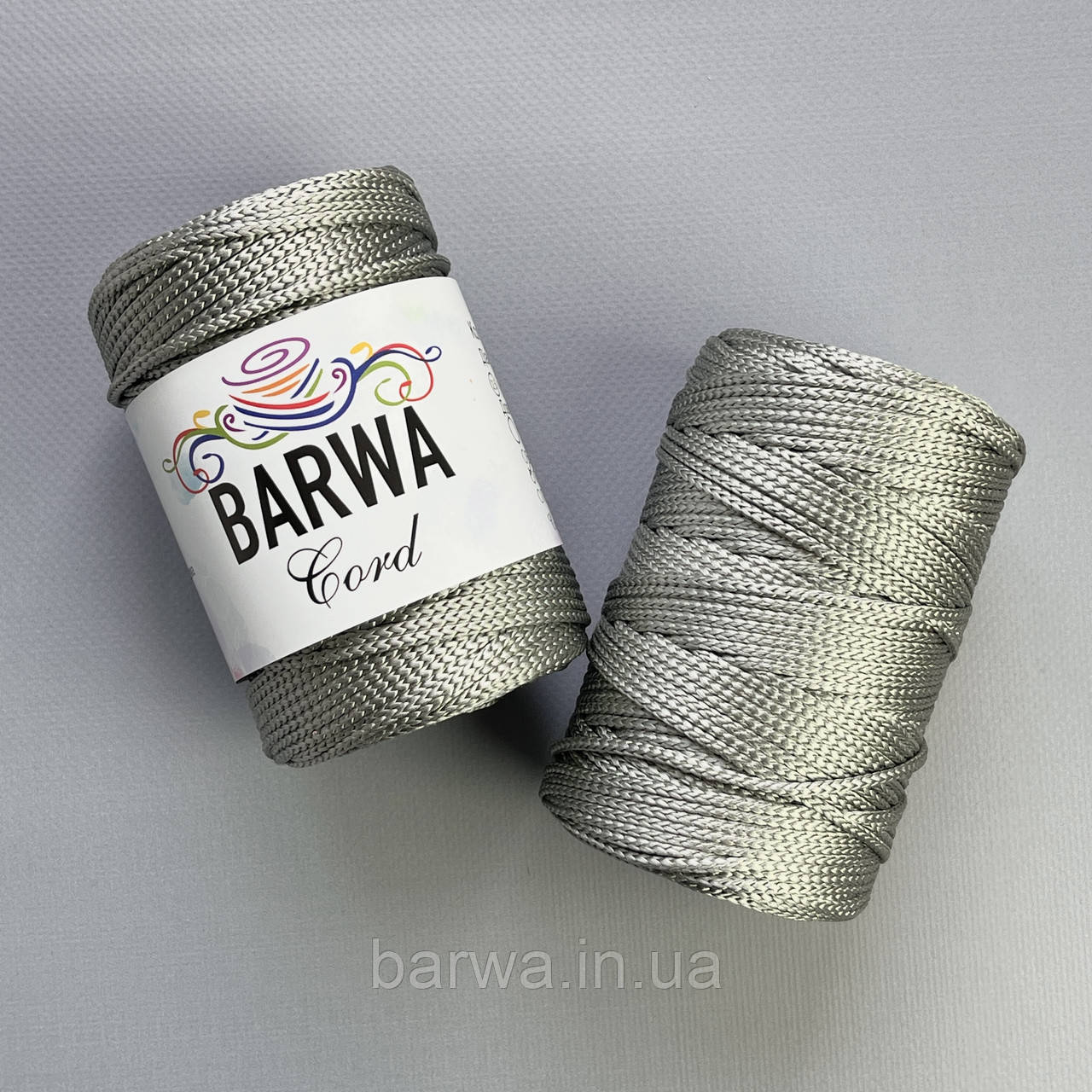 Шнур полиэфирный 3 мм без сердечника . цвет Срібло