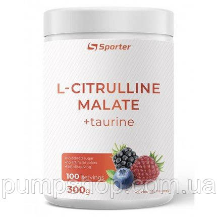 Цитрулін Sporter L-Citrulline Malate + Taurine 300 г (100 порц.), фото 2