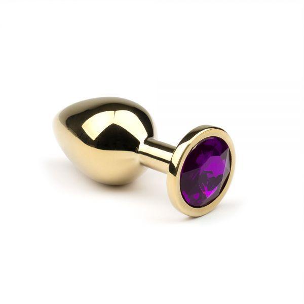 Анальна пробка,Gold Amethyst, L | Puls69