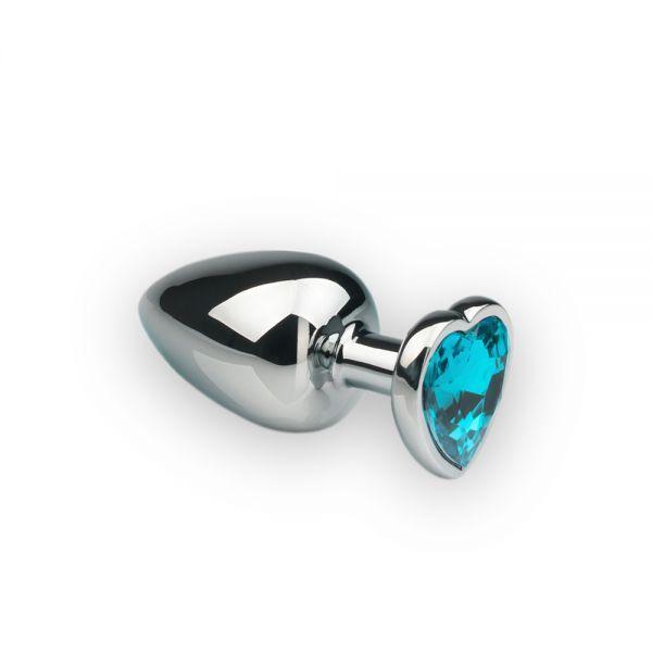 Анальна пробка, Silver Heart Topaz, L | Puls69