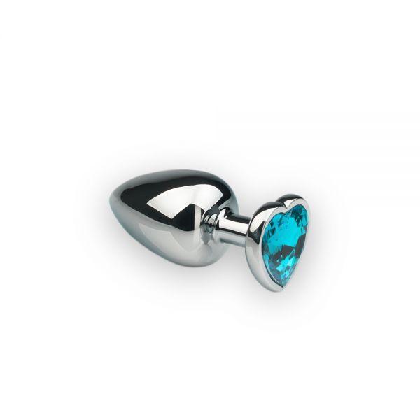 Анальна пробка, Silver Heart Topaz, M | Puls69
