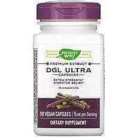 Деглицирризованная солодка Nature's Way "DGL Ultra Deglycyrrhizinated Licorice" 75 мг (90 капсул)