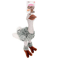 Flamingo Emu Plush ФЛАМИНГО СТРАУС ЭМУ мягкая игрушка с пищалкой для собак 30 см