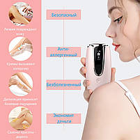 Фотоепілятор Ipl Hair Removal Ellesilk Dh5, рожевий, 8 рівнів, 2 режими - апарат для епіляції всього тіла, фото 3