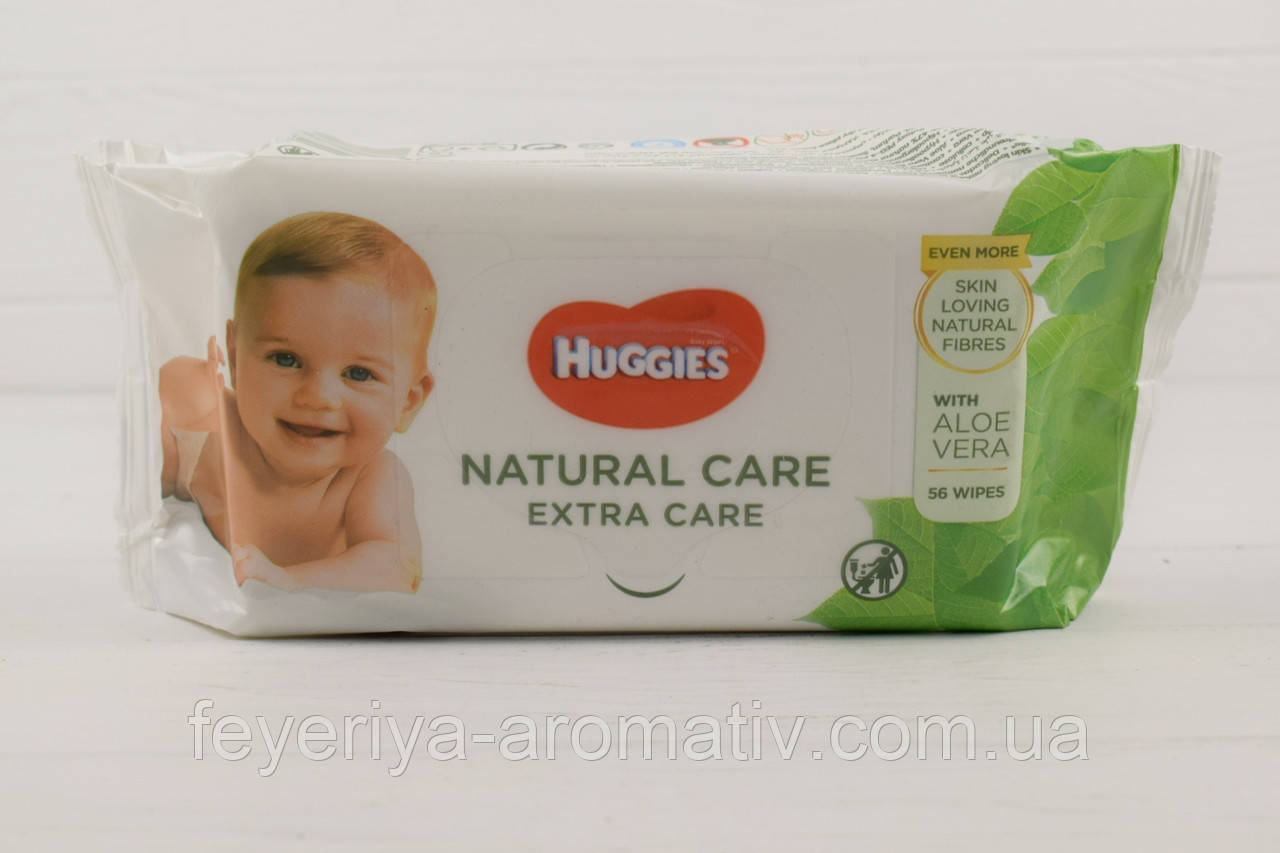 Дитячі вологі серветки Hugies Extra Care 56шт (Велика Британія)