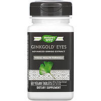 Комплекс для улучшения зрения Nature's Way "Ginkgold Eyes" на основе гинкго билоба, 60 мг (60 таблеток)