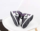 Чоловічі кросівки Nike Air Jordan 1 Retro High Black Violet White, шкіряні кросівки найк аір джордан 1 ретро аїр, фото 6