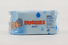 Дитячі вологі серветки Hugies Pure 56шт. Великобританія