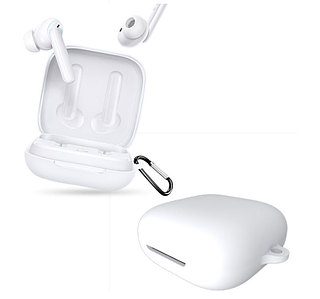 Чохол-накладка DK Silicone Candy Friendly з карабіном для Oppo Enco W51 (white)