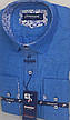 Сорочка чоловіча блакитна приталена однотонна Passero vd-0056 Туреччина з довгим рукавом, ошатна, фото 10