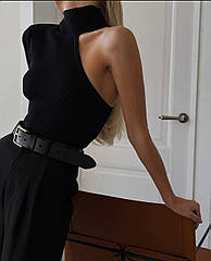 Жіноча кофта з відкритим плечем  Annver чорна