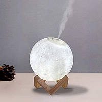 Настольный ночник освежитель воздуха 3D Moon Lamp Humidifier