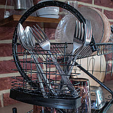 Сушарка для посуду мармурова, двох ярусних Edenberg Чорний, фото 3
